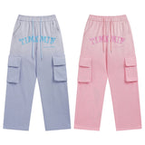 Cargo Pants Letter Print Low Waist Casual