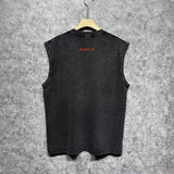 Purple Brand Distressed Tank T Shirts Distressed Sleeveless T-shirt Vest