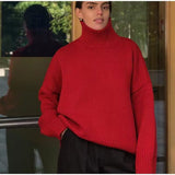 Women Work Business Casual Sweats Loose Casual Sweater Turtleneck Sweater