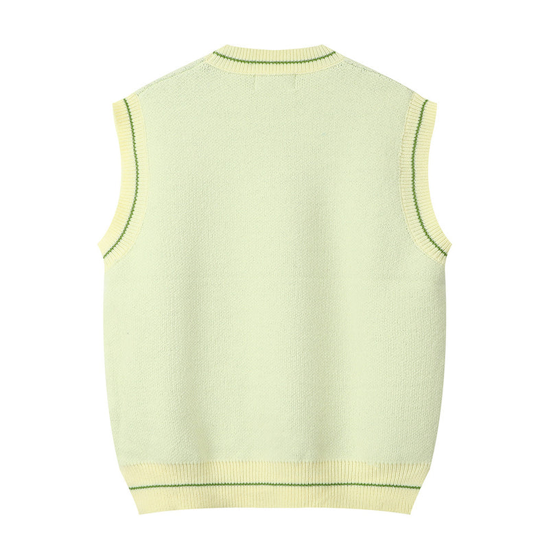 Men Sweater Cartoon Frog Jacquard Sweater