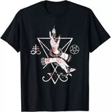 New Demon Yokai Harajuku Oni Face Mask Two Swort T-Shirt
