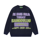 Women Sweater Vintage Contrast Color Knitted Top Vibe Couple