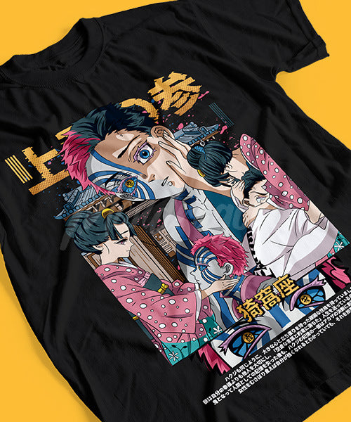 T-shirt For Anime Kimetsu no Yaiba Akaza Demonio Poderoso