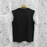 Purple Brand Distressed Tank T Shirts Distressed Sleeveless T-shirt Vest