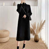 Women Pullover Sweater Loose Knit Dress