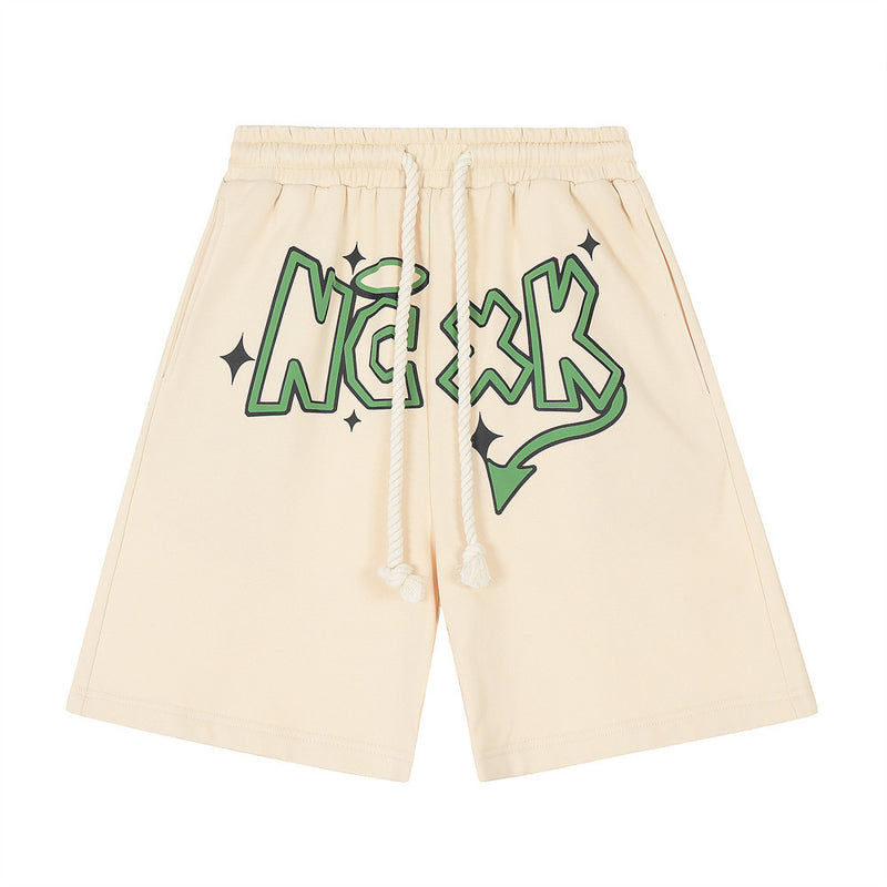 Men Shorts Summer Loose Woven Drawstring Sports