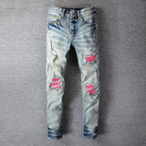 Amiri Jeans Casual Hip Hop Slim Jeans Men #805