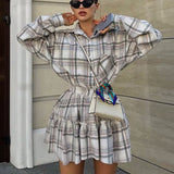 Women Co-Ords Winter Plaid Shirt Casual Fashion