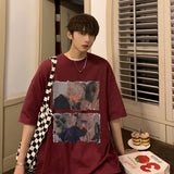 Men T Shirt Summer Pure Cotton Heavy Oversize
