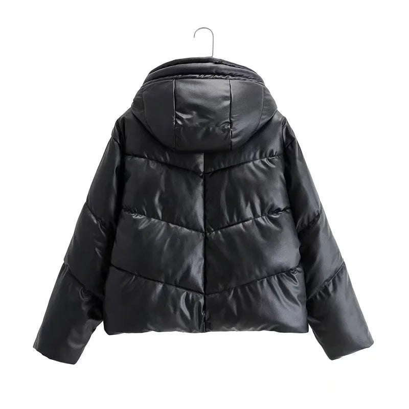 Women Cotton Coat Winter Loose Thickening Keep Warm Leather Coat