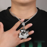 Jewelry Cartoon Diamond Silver Star Kirby Pendant Fashion Versatile Kirby St. Valentine's Spectrum Jesus Pieces