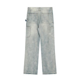 Men Jeans Zipper Decorations Loose