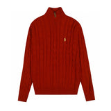 Ralph Lauren Coat RL Ralph Pony Standard Vintage Half Zip Sweater Loose Lazy Style Knitted