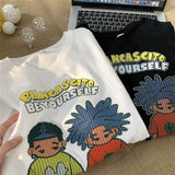Men T Shirt Vintage Cartoon Doll Printing