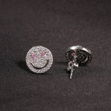 Earrings Rhinestone ‘Smile’ Earrings 925 Silver Earrings St. Valentine's Spectrum