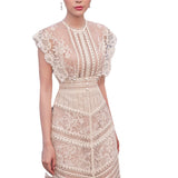 Betty Draper Valentine 'S Day Dress Crochet Lace Temperament Embroidered Court Dress