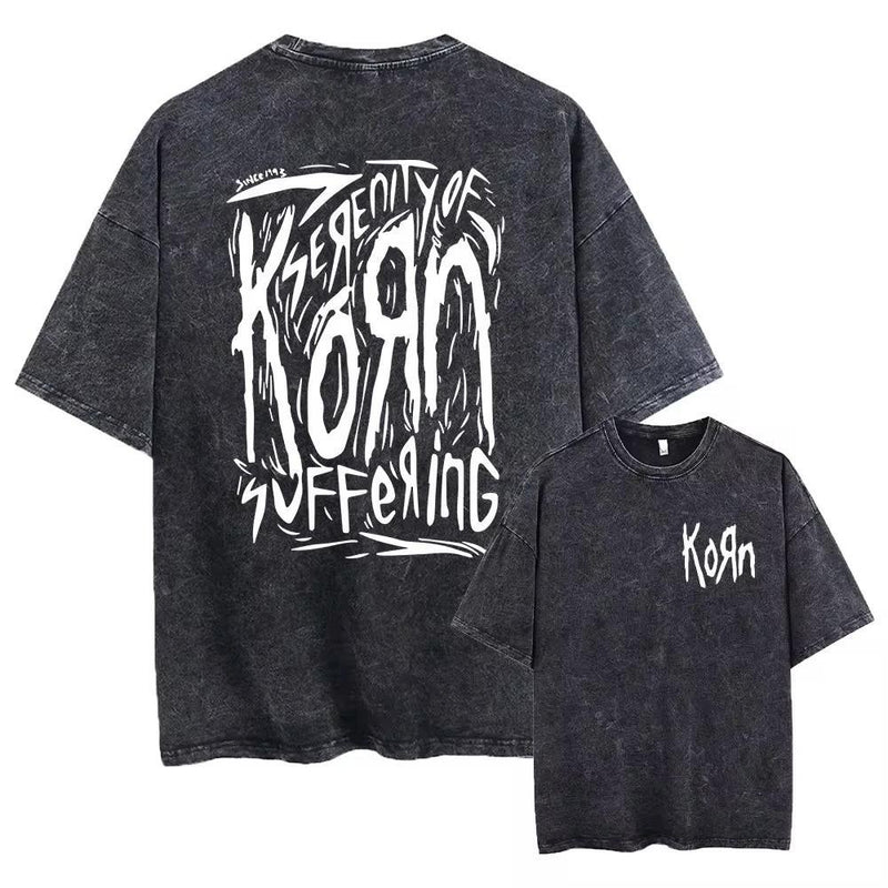 Washed Vintage Rock Band Korn Falling Away From Me T shirt
