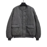 Women Cotton Coat Distressed Loose Baseball Uniform Leisure