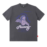 Men T-Shirt Butterfly Print Versatile Casual Loose