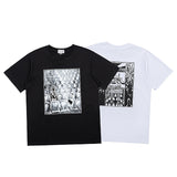 C.e t shirts reflective cinema pattern round neck pullover short sleeve men and women