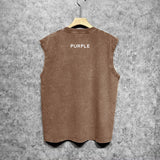 Purple Brand Distressed Tank T Shirts Distressed Sleeveless T-shirt Vest