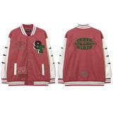 Women Jackets Flocking Embroidered Baseball Uniform Loose Casual
