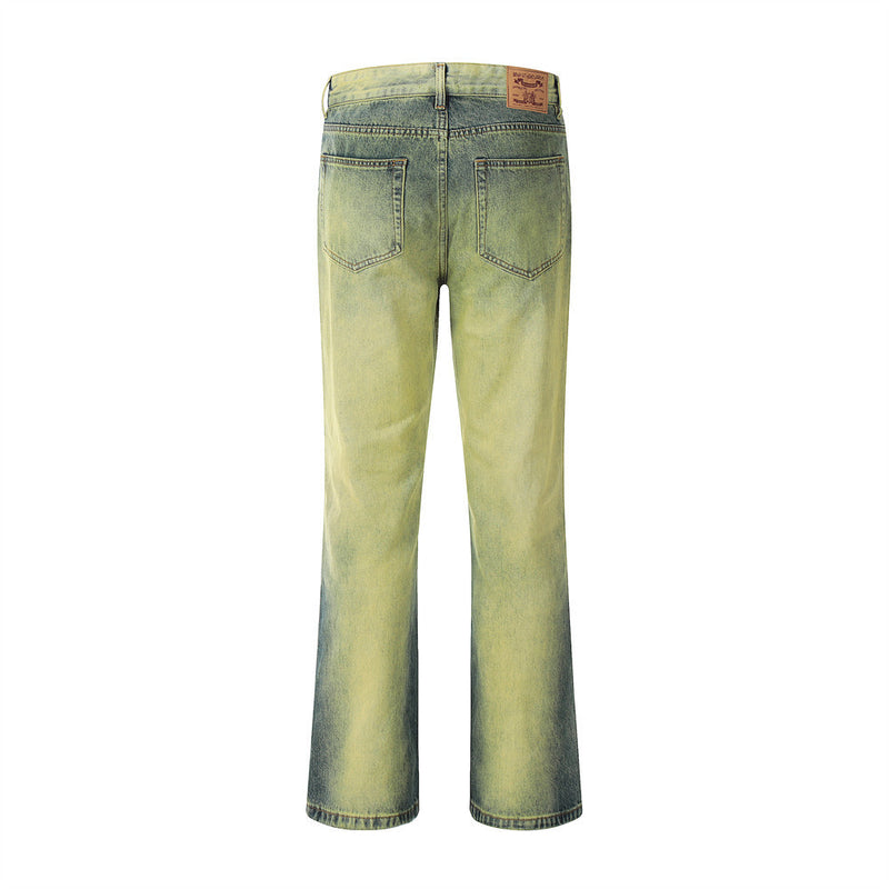 Men Jeans Retro Distressed Loose Casual