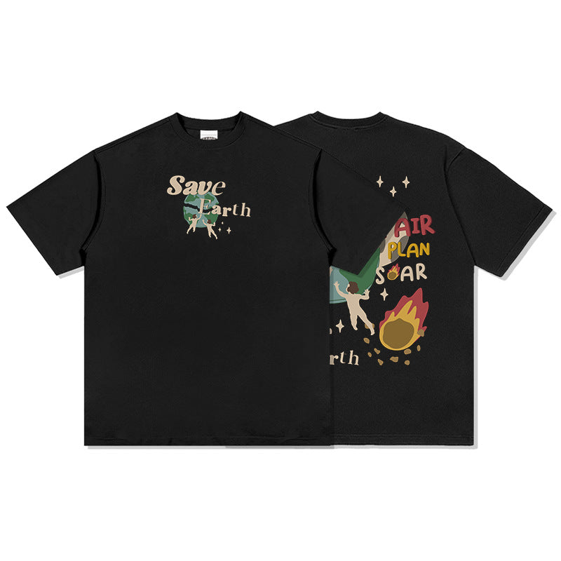 Unisex T-Shirt Autumn/Winter Print Long Sleeve T-Shirt Loose