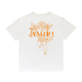 Amiri T Shirt Printed Casual Hip Hop round Neck Short Sleeve T-shirt