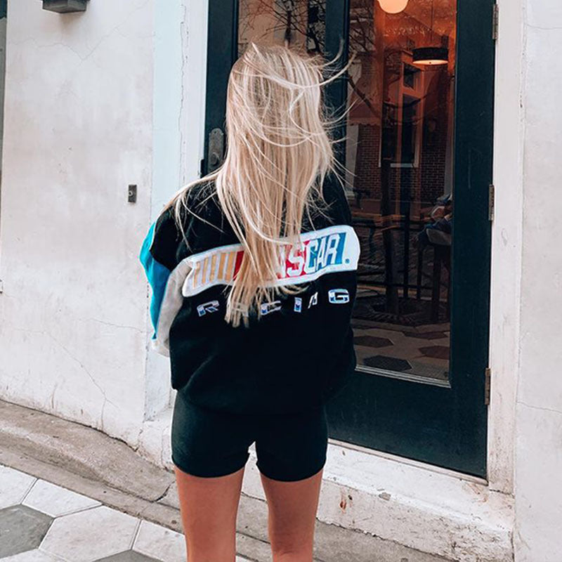 Women Jacket Sports Casual Loose Motorcycle