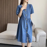 Women Dresses Sweet Denim Dress