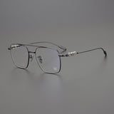 CHH Chrome Hearts Glasses Double Beam Ultra Light Titanium Frame Myopia Glasses Frame