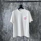 CHH Chrome Heart T Shirts Chrome Hearts Pink Sanskrit Short Sleeve T-Shirt