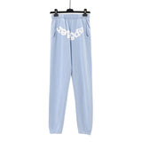 Sp5der Hoodie & Sweatpants 2 Piece Set Spider Web Three-Dimensional Foaming