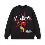 Vintage Hoodie American Vintage Print Crew Neck Hooded Sweater Loose