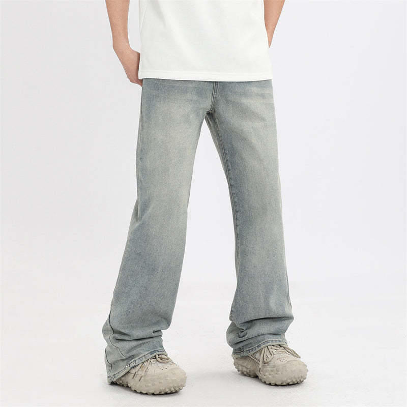 Men Jeans Loose Retro Simple