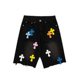 Chrome Heart Shorts Summer Denim Shorts
