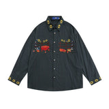 Men Long Sleeved T Shirt Fine Plaid Long Sleeve Shirt Menswear Fashion Brand Loose Casual Polo Collar Outer Shirt
