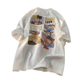 Men T Shirt Cartoon Large Size Loose
