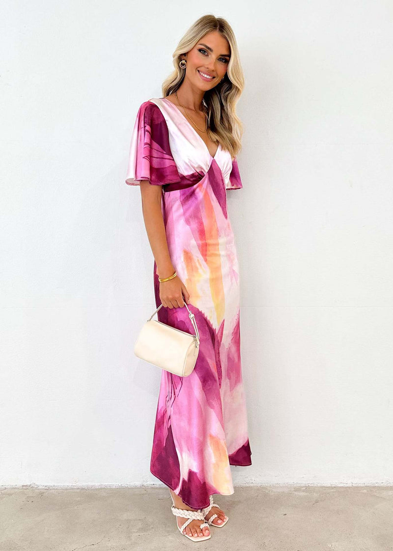 Women Dress Sexy Vitality Color Slit Dress