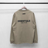 Fog Fear of God Essentials T Shirt Long Sleeve Back Three-Dimensional Letter Loose Couple T-shirt