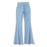 Women Jeans Flared Jeans Slim Fit