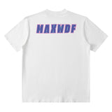 Men T-Shirt Oversize Letter Print Heavy Short Sleeve Loose