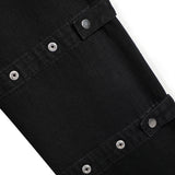 Men Jeans Rock Jeans Personality Design Bandage Button