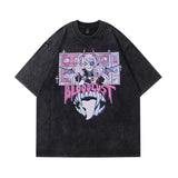 Men T-Shirt Vintage Distressed Nirvana Skull Print