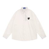 Men Long Sleeved T Shirt I Minimalist Long Sleeve Shirt Boys Spring and Autumn Japanese Style Loose Casual Polo Collar Shirt