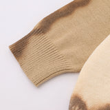 Men Sweater Stitching Spray Painting Loose Sweater