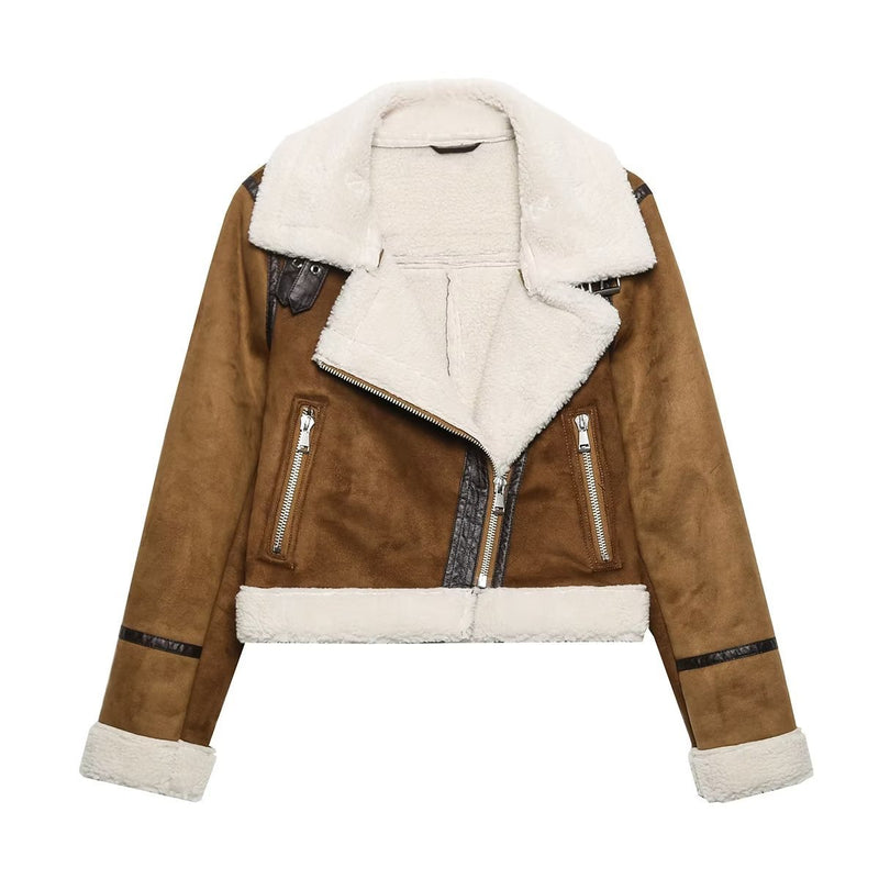 Women Cotton Coat Imitation Lamb Wool Jacket