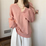 Women Pullover Sweater Soft Slimming Knitted