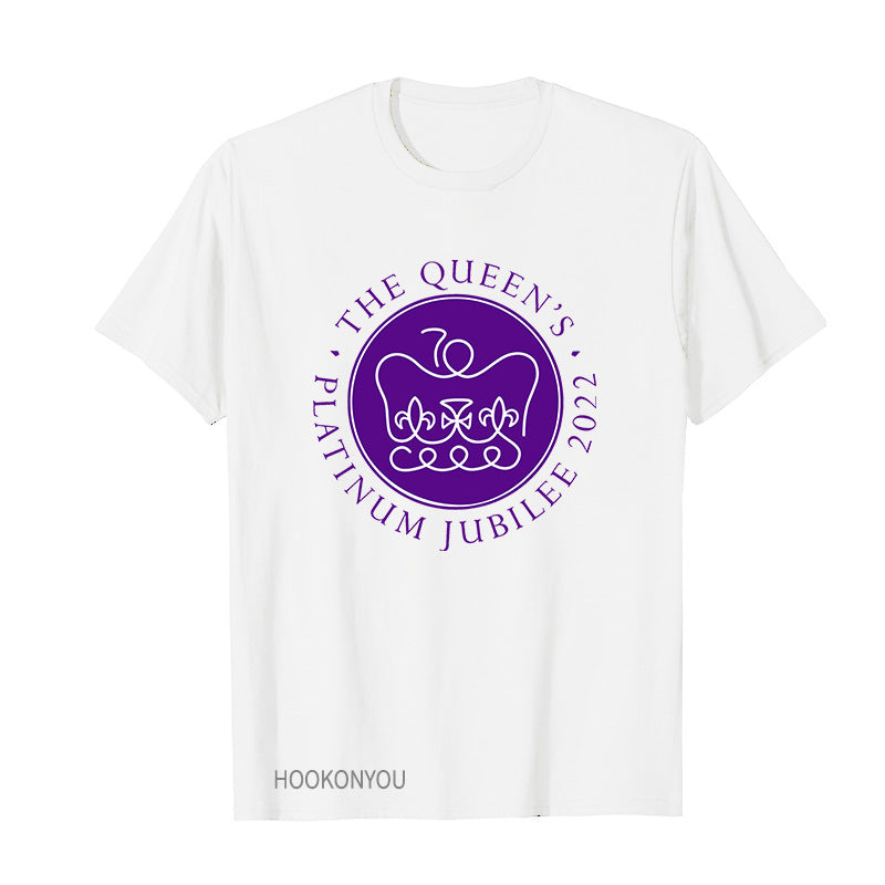 Inspired by Queen's Platinum Jubilee 2022 Elizabeth 70 Years T-shirt Logo Printed Short Sleeve T-shirt